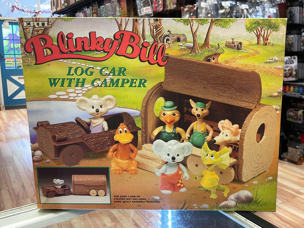 Log Car with Camper (Vintage Blinky Bill, ERTL) Unused Contents product image 2, provided for visual reference and product