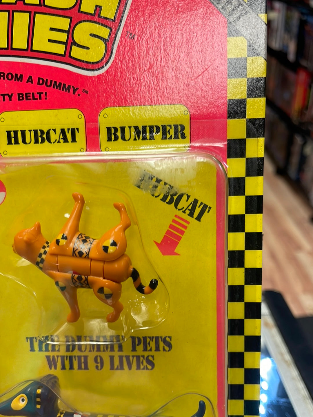 Hubcat & Bumper (Vintage Incredible Crash Dummies, TYCO) SEALED product image 4, provided for visual reference and product