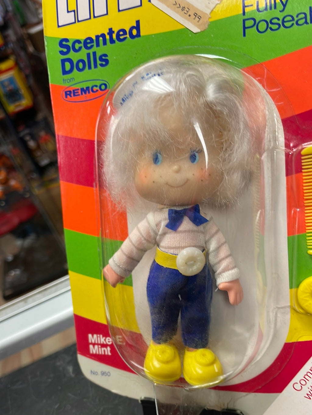 Mike E Mint 950 Scented Doll (Vintage Life Savers, Remco) Sealed product image 8, provided for visual reference and product