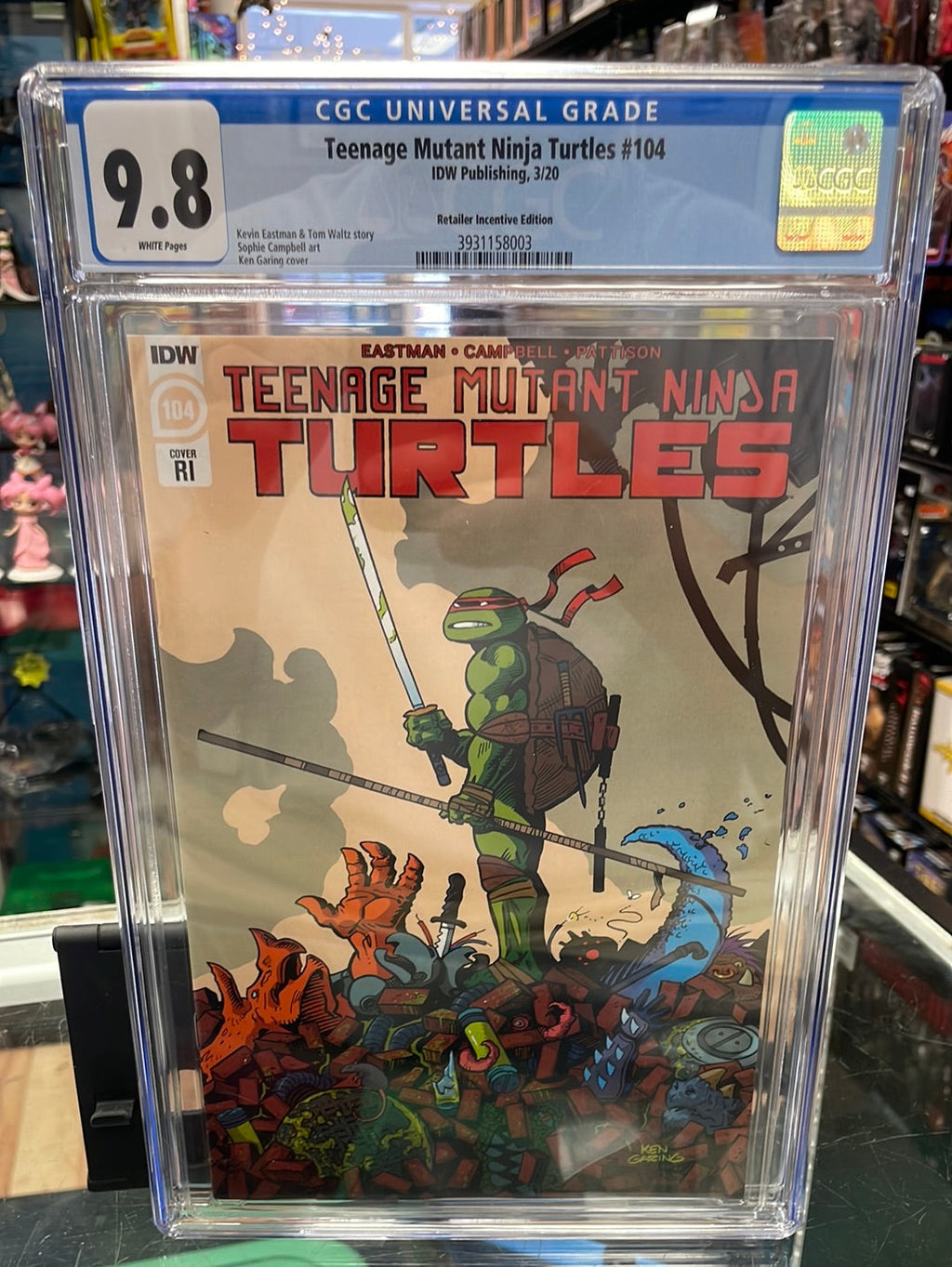 TMNT Ninja Turtles #104 Variant Cover (CGC 9.8, IDW Comics) product image 1, provided for visual reference and product