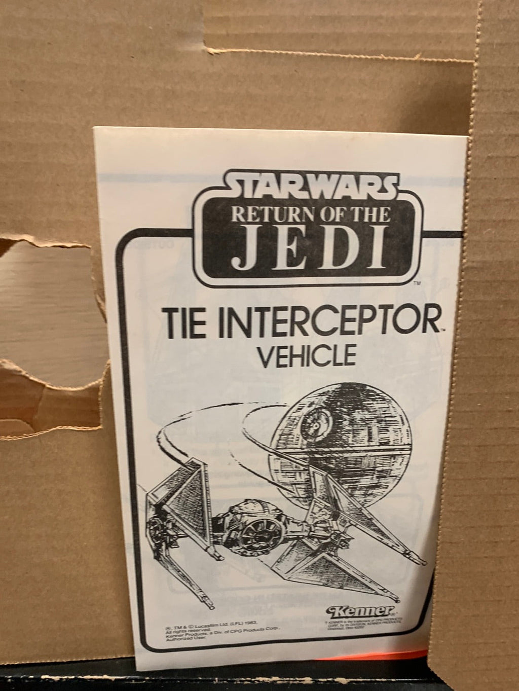 ROTJ Tie Interceptor UNUSED CONTENTS (Vintage Star Wars, Kenner) product image 14, provided for visual reference and product