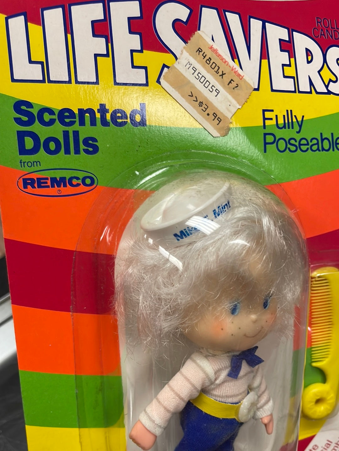Mike E Mint 950 Scented Doll (Vintage Life Savers, Remco) Sealed product image 7, provided for visual reference and product