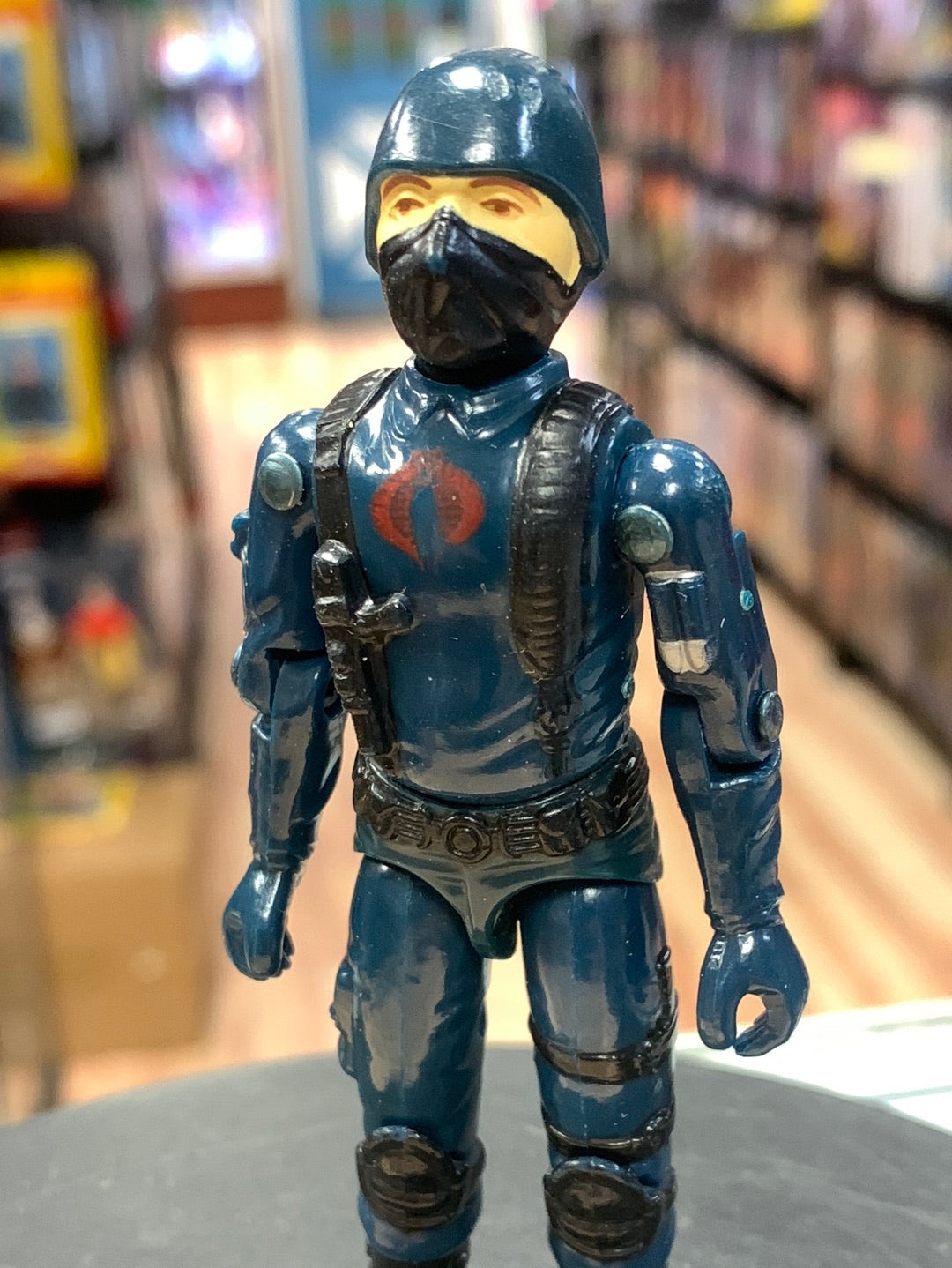 Cobra Officer V1 with File Card Straight Arm BB (Vintage GI Joe, Hasbro) Complete product image 3, provided for visual