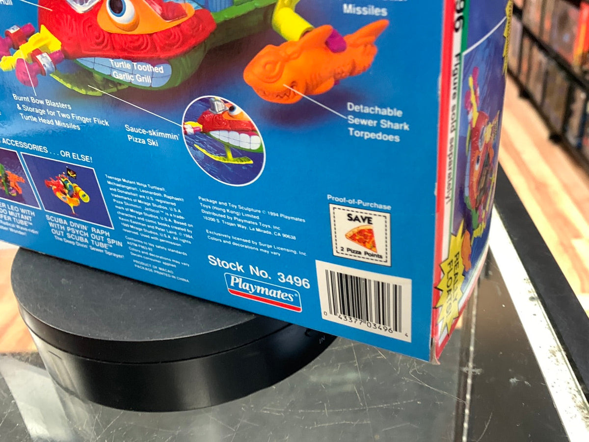 Pizza Skimmin Jet Boat BB (Vintage TMNT, Playmates) Sealed product image 13, provided for visual reference and product