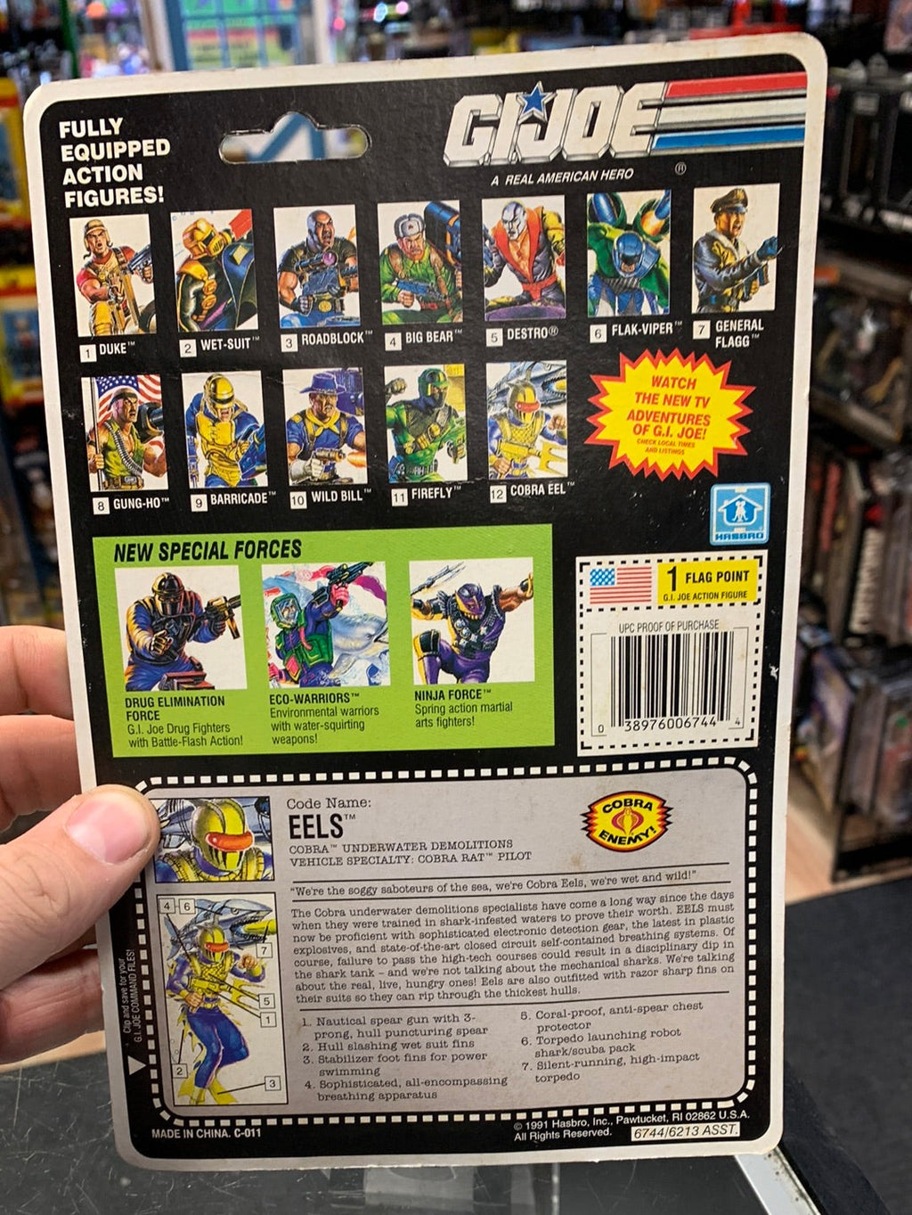 Eel Cobra Underwater Specialist v2 (Vintage GI Joe, Hasbro) Sealed product image 7, provided for visual reference and