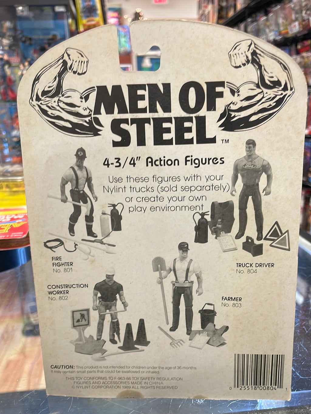 Ford Truck Driver 3.75 figure (Vintage NYlint, Men of Steel 1989) product image 11, provided for visual reference and