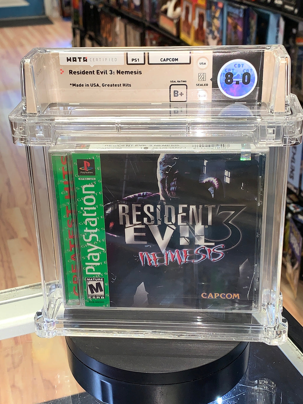 Resident Evil 3: Nemesis GH (PS1 Sony PlayStation, Sealed) **WATA Graded 8.0** product image 1, provided for visual