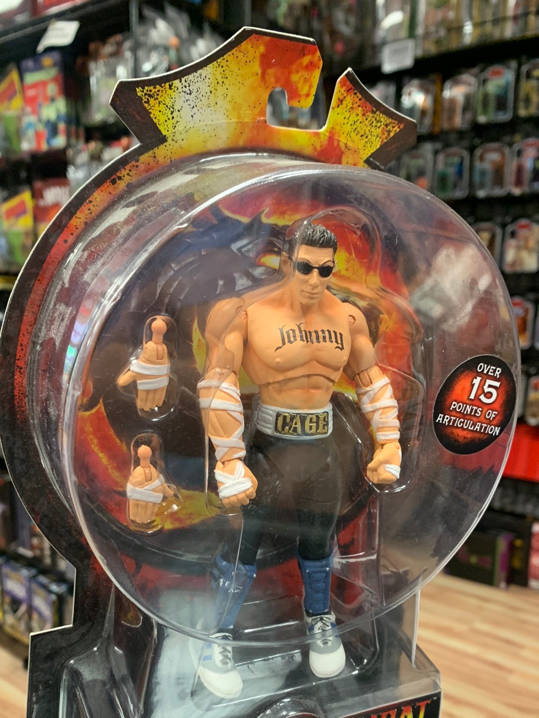 Johnny Cage MOC (Mortal Kombat, Jazwares) Sealed product image 6, provided for visual reference and product detail review