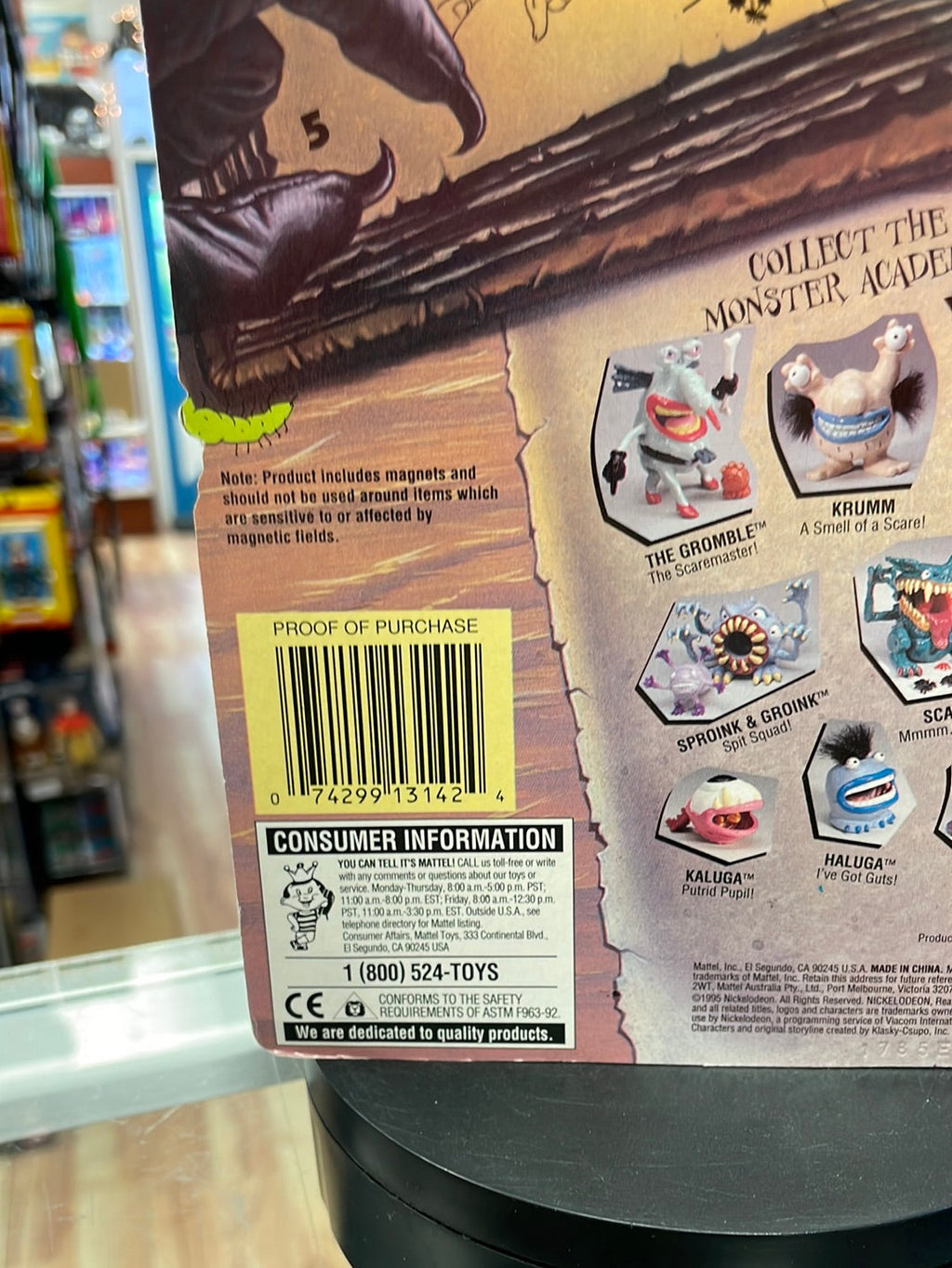 Scarfer (Vintage Nickelodeon Real Monsters, Mattel) Sealed product image 14, provided for visual reference and product