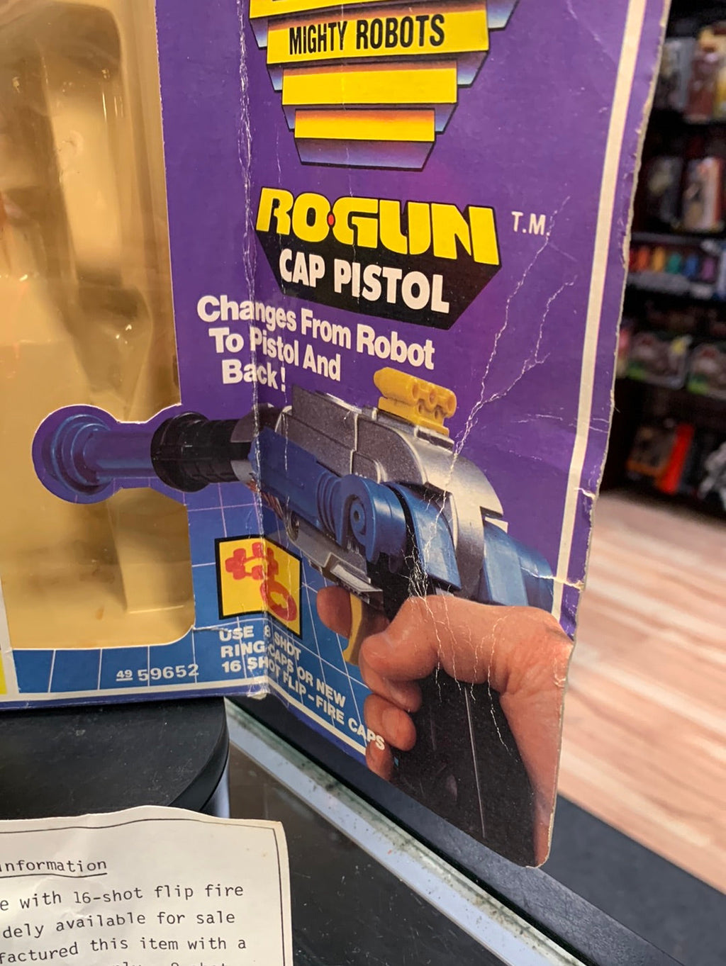 Vintag Ro-Gun Cap Pistol 59652 (GoBots, Arco 1984) Open Box product image 9, provided for visual reference and product