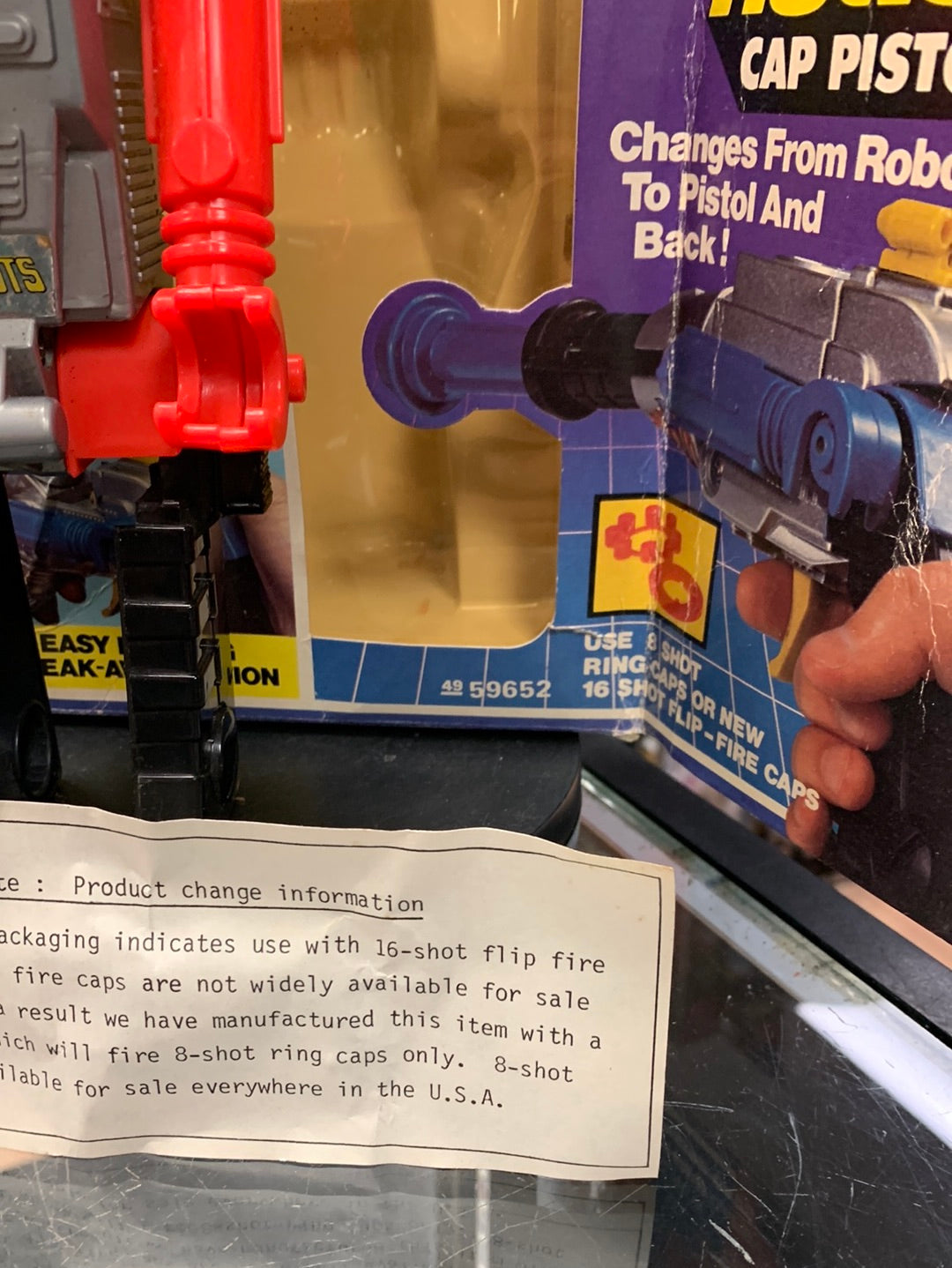 Vintag Ro-Gun Cap Pistol 59652 (GoBots, Arco 1984) Open Box product image 6, provided for visual reference and product