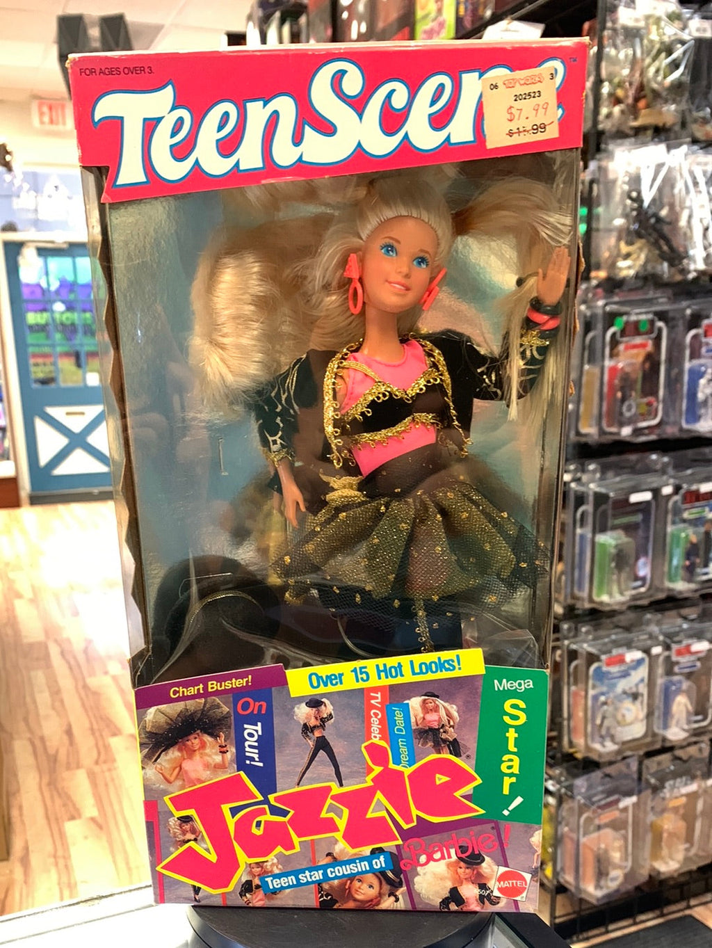 Jazzie Teen Star 5607 (Vintage Barbie, Mattel) Sealed product image 1, provided for visual reference and product detail