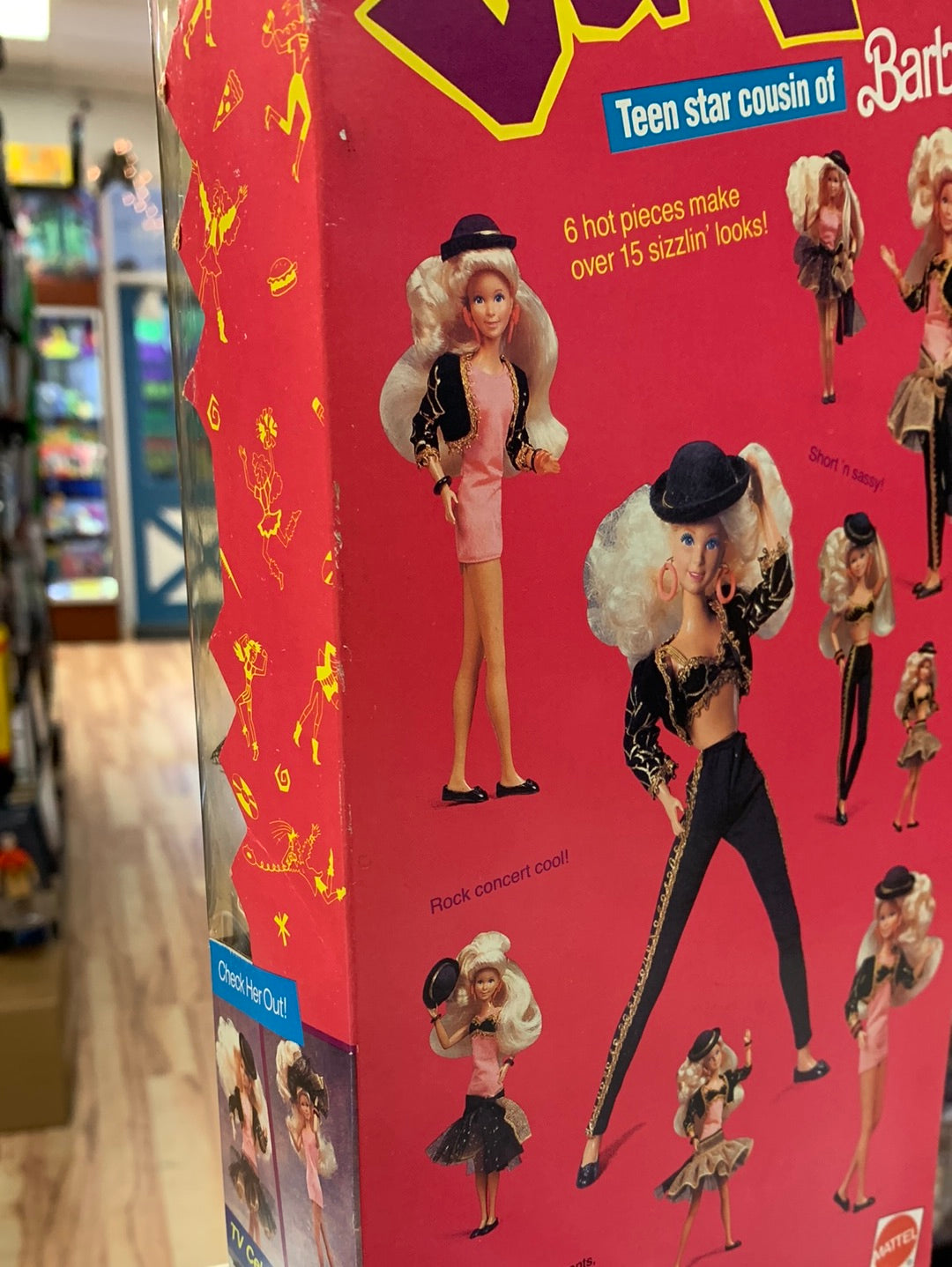 Jazzie Teen Star 5607 (Vintage Barbie, Mattel) Sealed product image 8, provided for visual reference and product detail