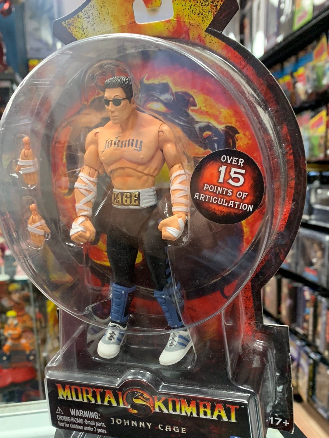Johnny Cage MOC (Mortal Kombat, Jazwares) Sealed product image 3, provided for visual reference and product detail review