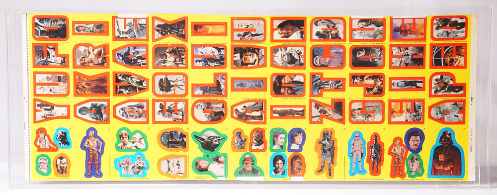 Vintage 1980 Topps ESB Series 1 Uncut Sticker Sheet (Star Wars, CAS 70 Grade)