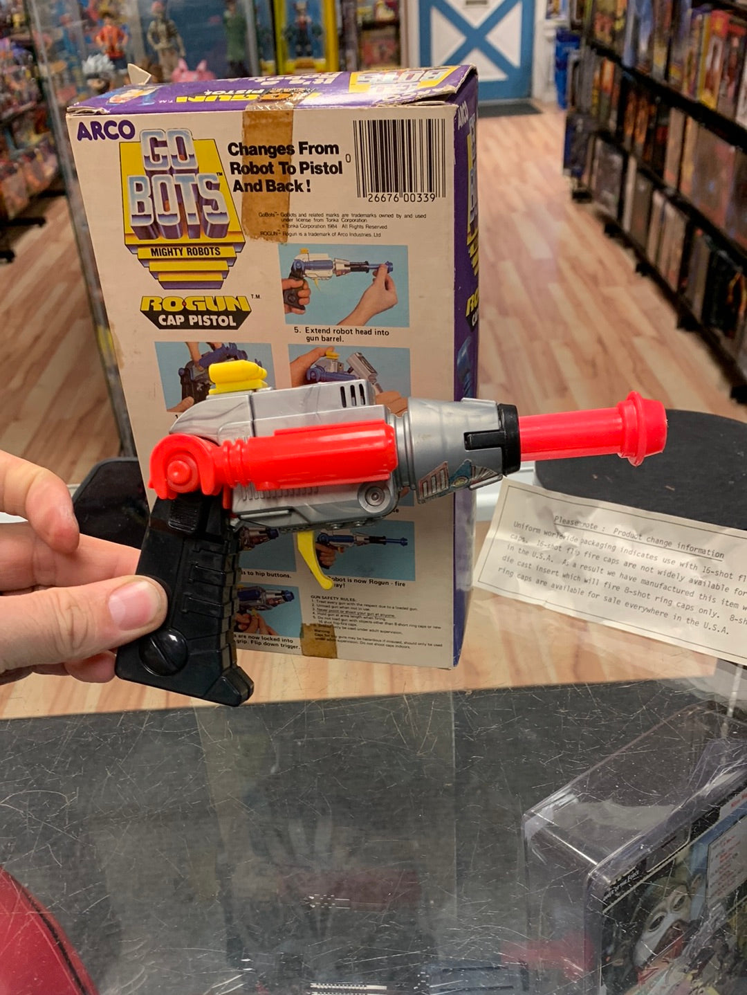 Vintag Ro-Gun Cap Pistol 59652 (GoBots, Arco 1984) Open Box product image 14, provided for visual reference and product