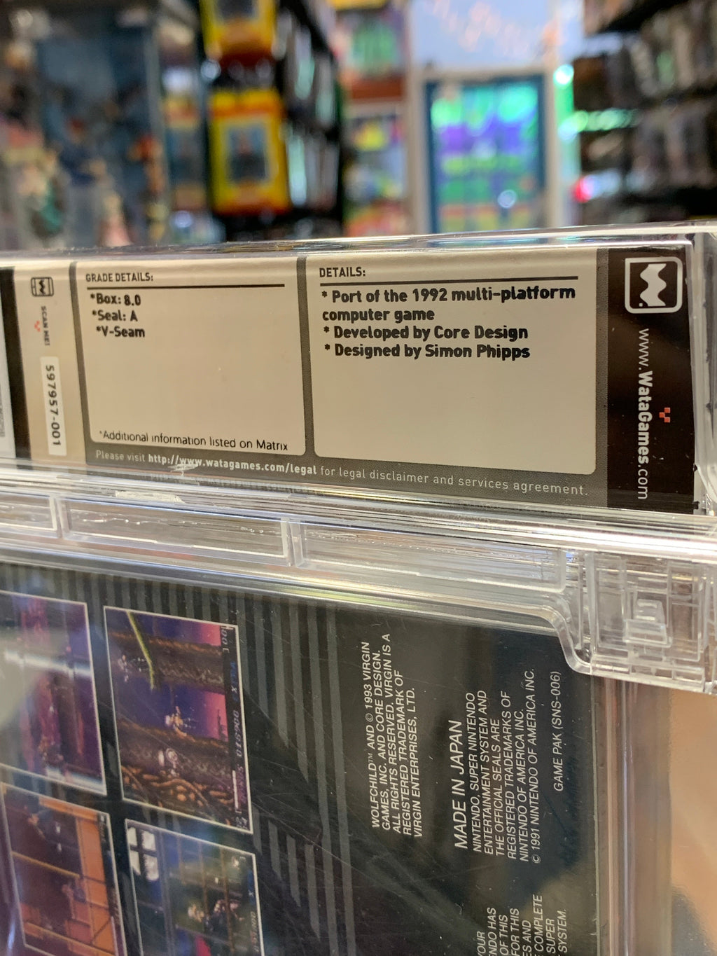 Wolfchild(SNES Super Nintendo, Sealed) **WATA Graded 8.0** product image 6, provided for visual reference and product detail