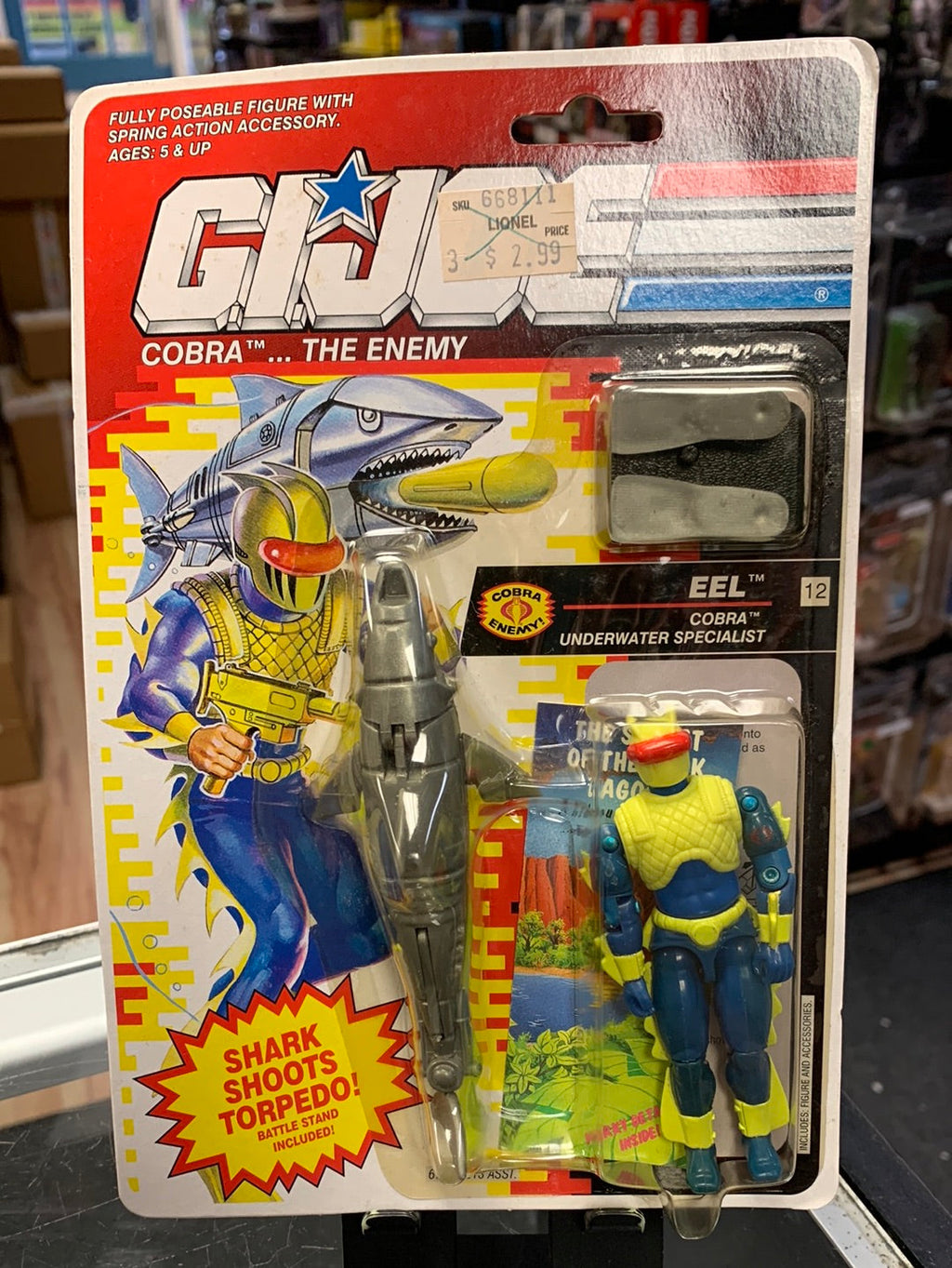 Eel Cobra Underwater Specialist v2 (Vintage GI Joe, Hasbro) Sealed product image 1, provided for visual reference and