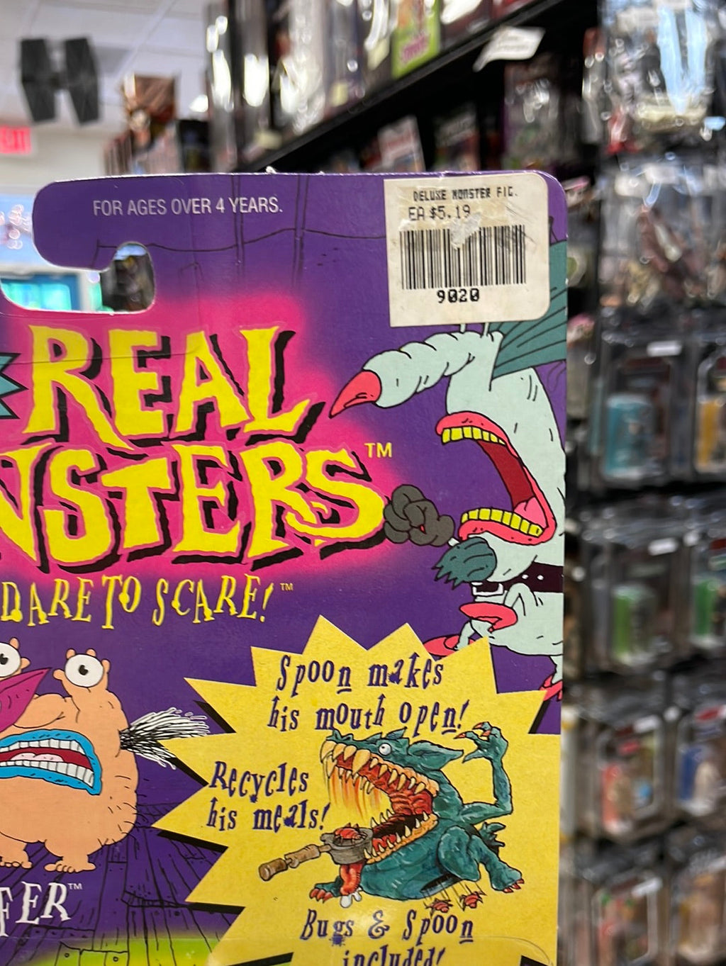 Scarfer (Vintage Nickelodeon Real Monsters, Mattel) Sealed product image 3, provided for visual reference and product detail