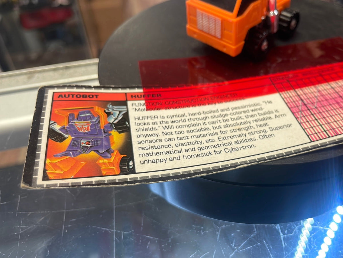 Vintage G1 Huffer Autobot Complete (Transformers, Hasbro) product image 3, provided for visual reference and product detail