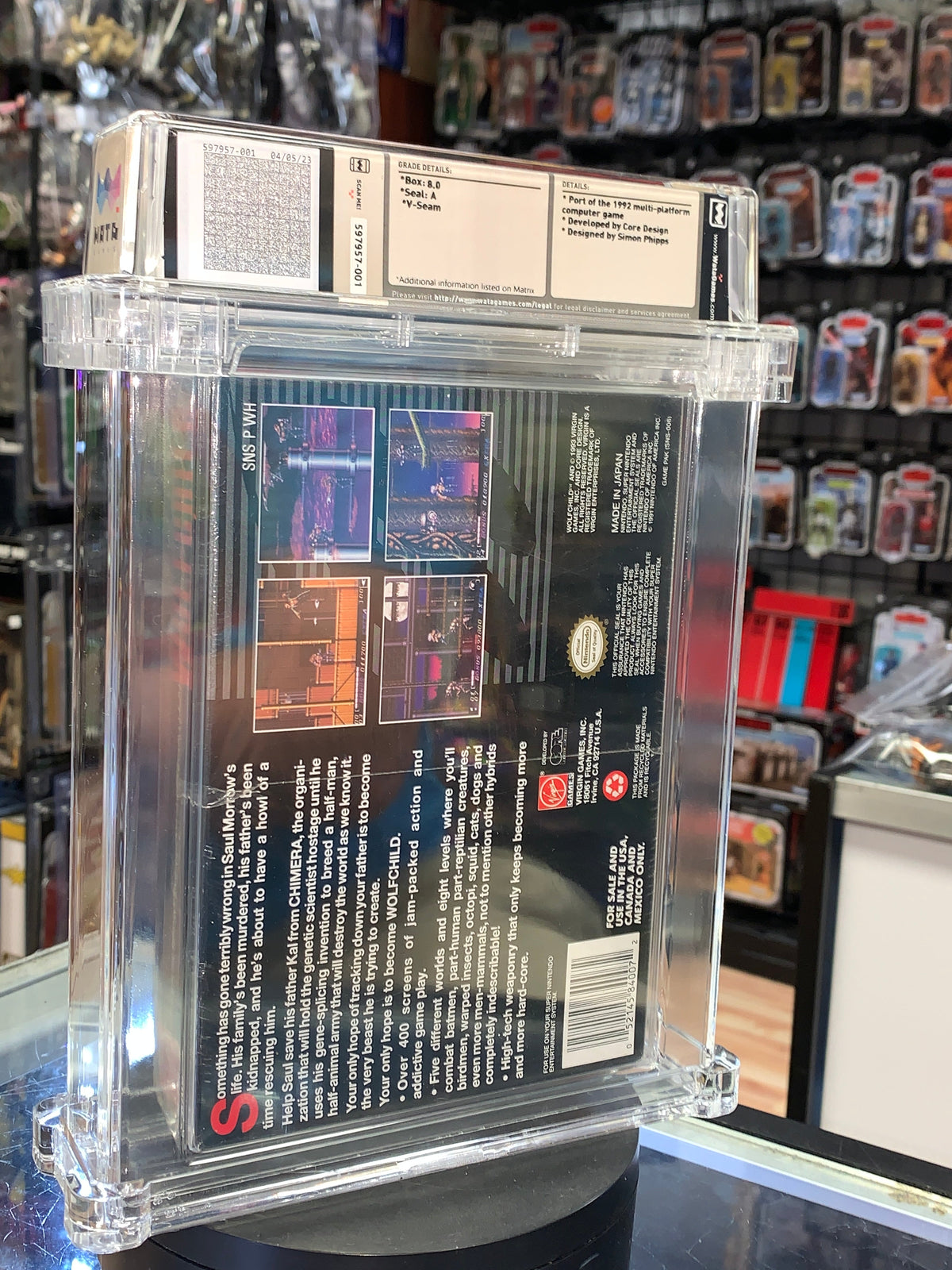 Wolfchild(SNES Super Nintendo, Sealed) **WATA Graded 8.0** product image 5, provided for visual reference and product detail