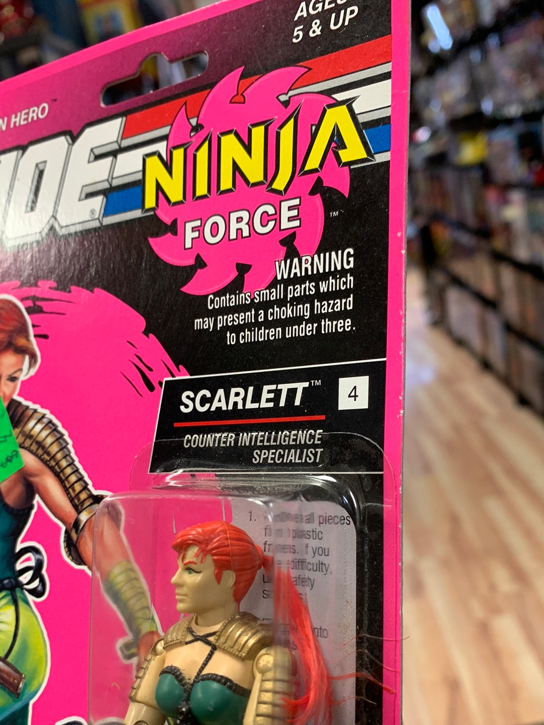 Ninja Force Scarlett (Vintage GI Joe, Hasbro) Sealed product image 7, provided for visual reference and product detail review