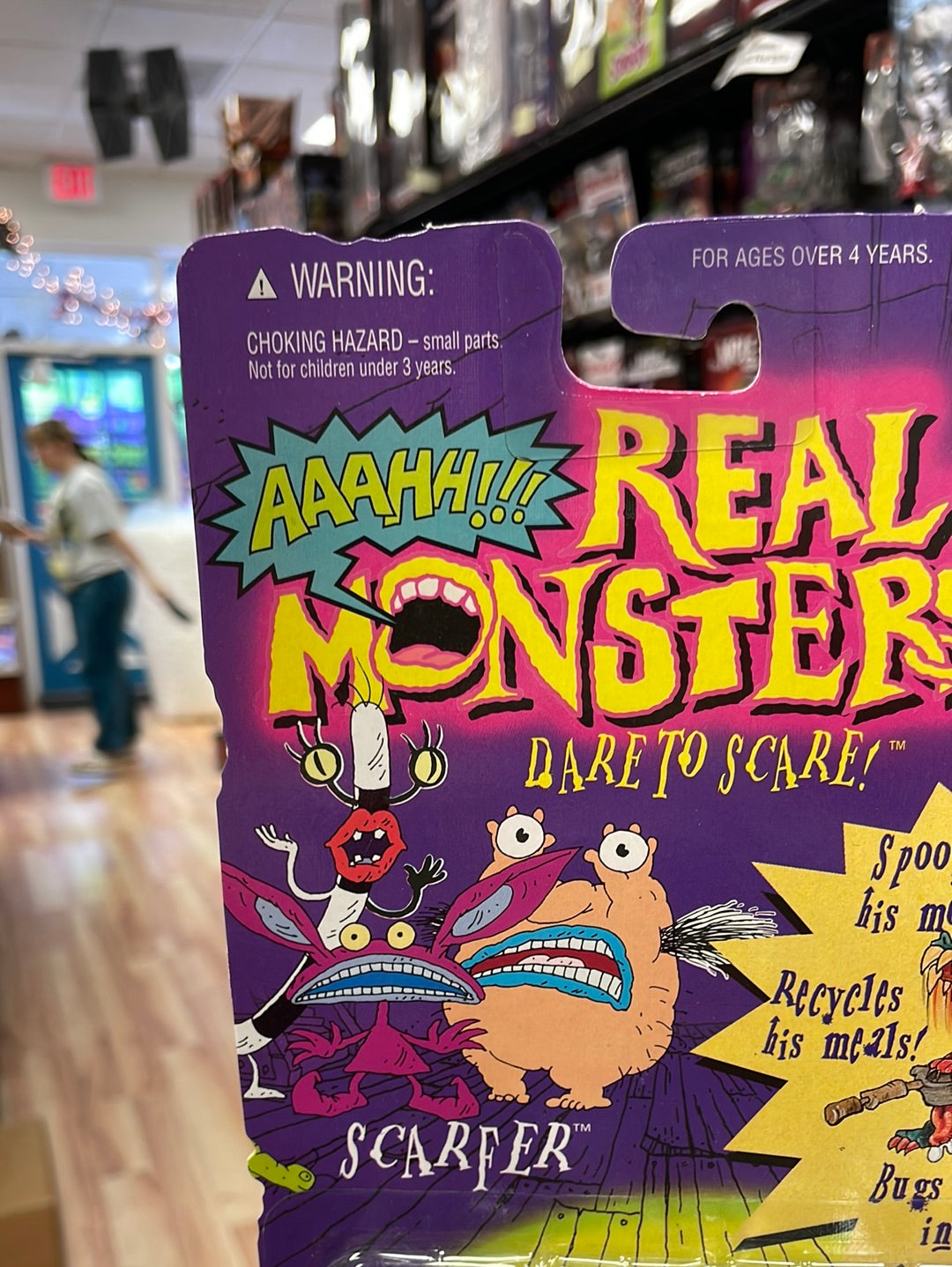 Scarfer (Vintage Nickelodeon Real Monsters, Mattel) Sealed product image 2, provided for visual reference and product detail