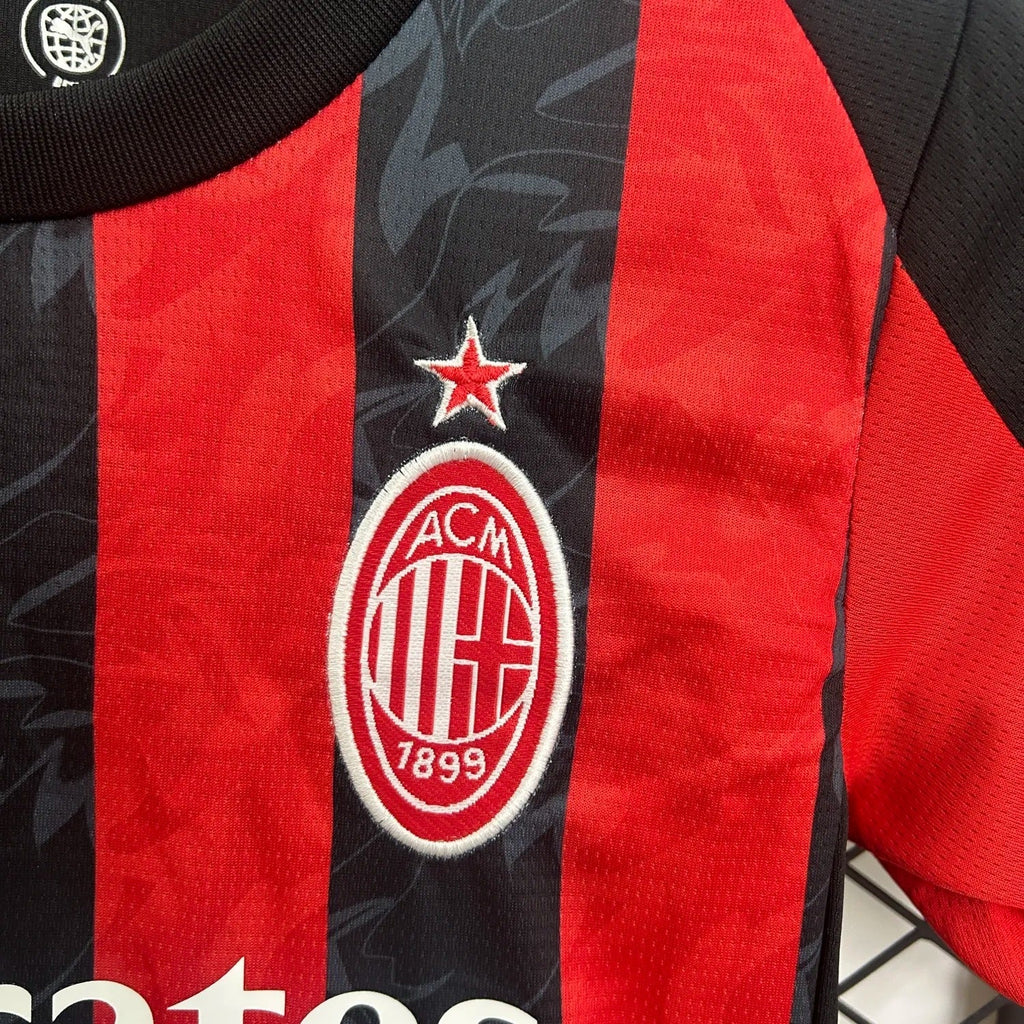 kids ac milan jersey 25/26 home football kit soccer product image 2